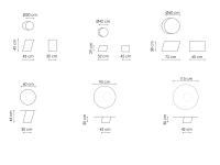 Table basse Pisa de Bonaldo - Modèles et Dimensions