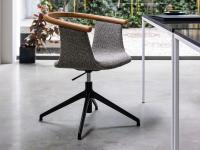 Sedia di design per home office Freya girevole con seduta regolabile in altezza