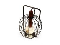 Lampe de table Lira de Borzalino avec structure en métal Gloss Black pouvant faire office de poignée dans la même teinte que l'abat-jour