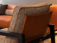 Couture avec attention au détails pour le fauteuil en vrai cuir Sean de Borzalino