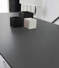 Plateau en pierre céramique gris graphite de la table Octa