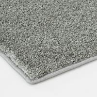 Détails du tapis Delhi gris avec surjet en nylon en teinte