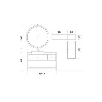 Meuble de salle de bains N91 Atlantic - Dimensions