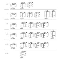 Modèles et dimensions disponibles avec profondeur en cm p.50