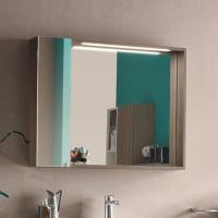 Specchio da bagno Zelda con pensile contenitore con anta a specchio