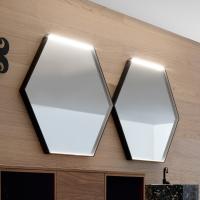 Miroir hexagonal lumineux pour salle de bains Antrim 