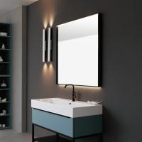 Esempio di mobile bagno con lo specchio quadrato Pixi da cm 100 x 100