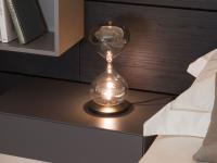 Lampe de table de Sablier de Cattelan avec abat-jour en cristal irisé-fumé