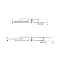 Meuble TV design asymétrique Link de Cattelan - Modèle et Dimensions