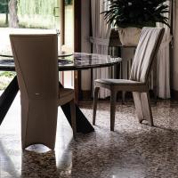 Chaise en cuir avec dossier design Aurelia 