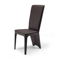 Chaise en cuir design avec dossier haut, Aurelia de Cattelan 