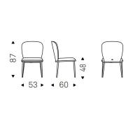 Schéma des mesures de la chaise Chris