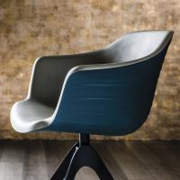 Chaise de salon en polyuréthane Indy de Cattelan  avec assise bicolore