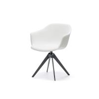 Chaise de salon Indy de Cattelan en polyuréthane blanc avec support central