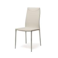 Chaise Maya Flex de Cattelan revêtue de cuir blanc