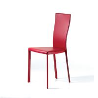 Chaise en cuir rouge Nina de Cattelan 