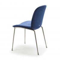 Chaise de salle à manger en tissu bleu Tina de Cattelan