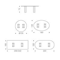 Table Diapason - modèles et dimensions