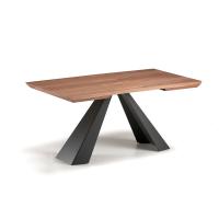 Table rectangulaire en bois à rallonges Eliot fermée