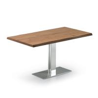 Table Elvis avec plateau en bois et structure en acier anti-empreintes