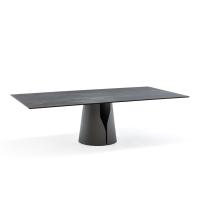 Table Giano table moderne de Cattelan avec plateau rectangulaire en pierre de Keramik