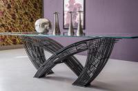 Table Hystrix par Cattelan avec structure en acier brut verni