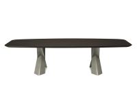 Table Mad Max de Cattelan avec plateau en bois avec bord biseauté