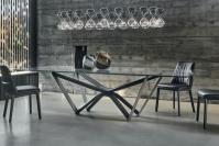 Table de salon rectangulaire avec plateau en verre Marathon de Cattelan