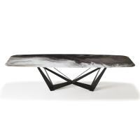 Table Skorpio de Cattelan avec plateau en verre CrystalArt