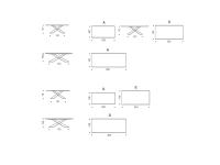 TableTyron de Cattelan - dimensions disponible pour la table rectangulaire avec plateau en bois