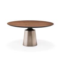 Yoda par Cattelan, table avec plateau rond en bois