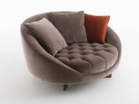 Canapé 2 places en tissu Graham, configurable avec coussins décoratifs assortis ou en contraste