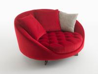 Canapé Graham en velours rouge, avec les coussins assorti ou en contraste disponible en deux dimensions différentes
