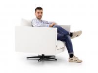Proportions de l'assise et ergonomie du fauteuil Aker de 80 cm