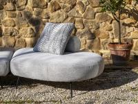 Elemento terminale del divano moderno con schienali mobili Island