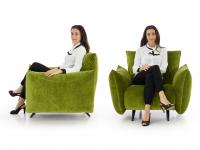 Proporzioni di seduta ed ergonomia della poltrona Malibù