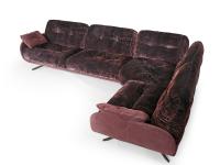 Canapé d'angle Ayton avec revêtement bicolore
