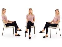 Exemple et proportions d'assise de la chaise Dama sans accoudoirs