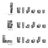 Libreria modulare componibile Domino - esempi di composizione