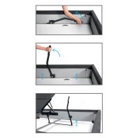 Mécanisme de réhausse manuel Clean Up System qui permet la réhausse du lit en actionnant deux leviers