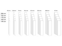 Boiserie per parete attrezzata Freehand - Modularità dei modelli verticali