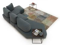 Détail du canapé design profilé avec méridienne Prisma Rock