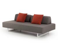 Canapé modulaire avec pieds luge en métal laqué blanc Prisma Air