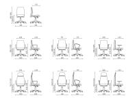 Modèle et Dimensions de la chaise de bureau Jack 