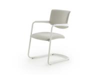 Base dal design minimal in metallo verniciato bianco per la sedia Steve Cantilever