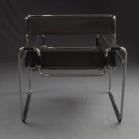 Fauteuil Wassily en cuir noir