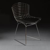 Chaise Wire Chair créée par Harry Bertoia gillagée, chromée et soudée
