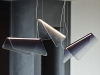 Suspension verre design en forme de papillon Velar de Cattelan