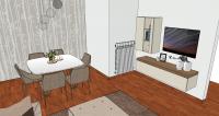 Projet 3D Salle de séjour/Salon - Mur TV et Coin repas
