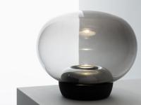 Lampe de table à globe de verre fumé La Mariée